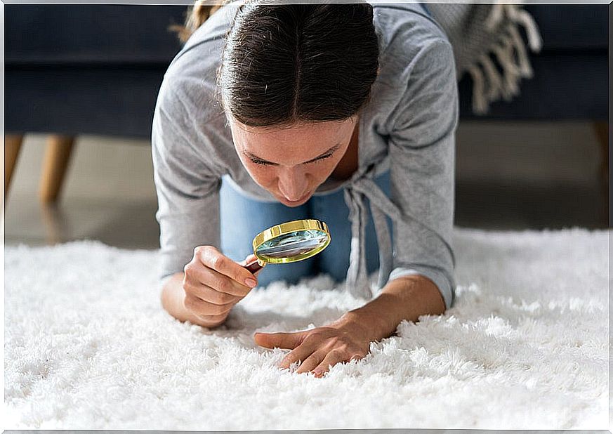 Woman obsessed with cleanliness.