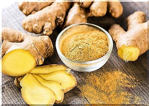 Ginger root and powder