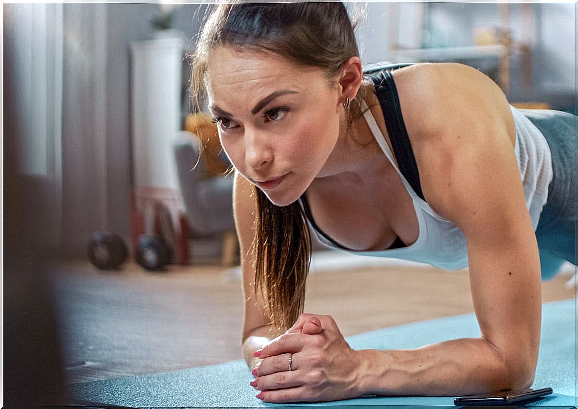 No equipment is needed for bodyweight training.