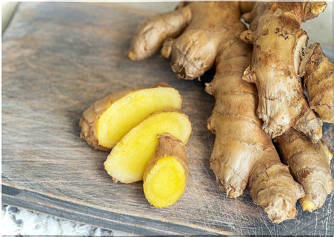 Ginger in traditional medicine.