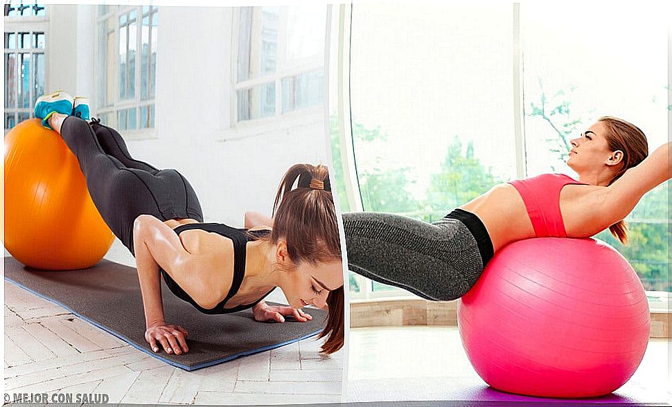 Routine using an exercise ball